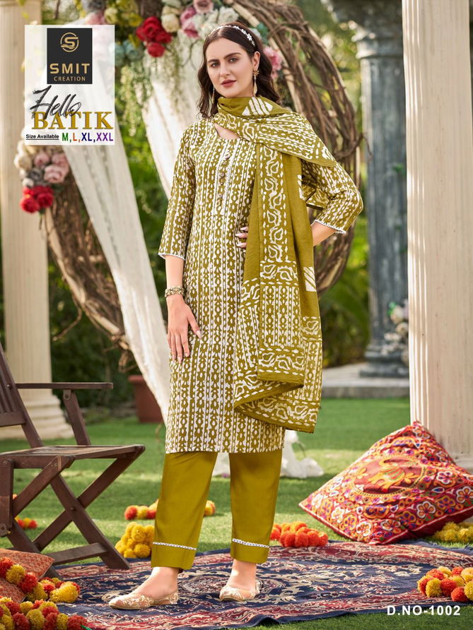 Smit Hello Batik Ethnic Wear Wholesale Cotton Printed Salwar Suit Catalog
